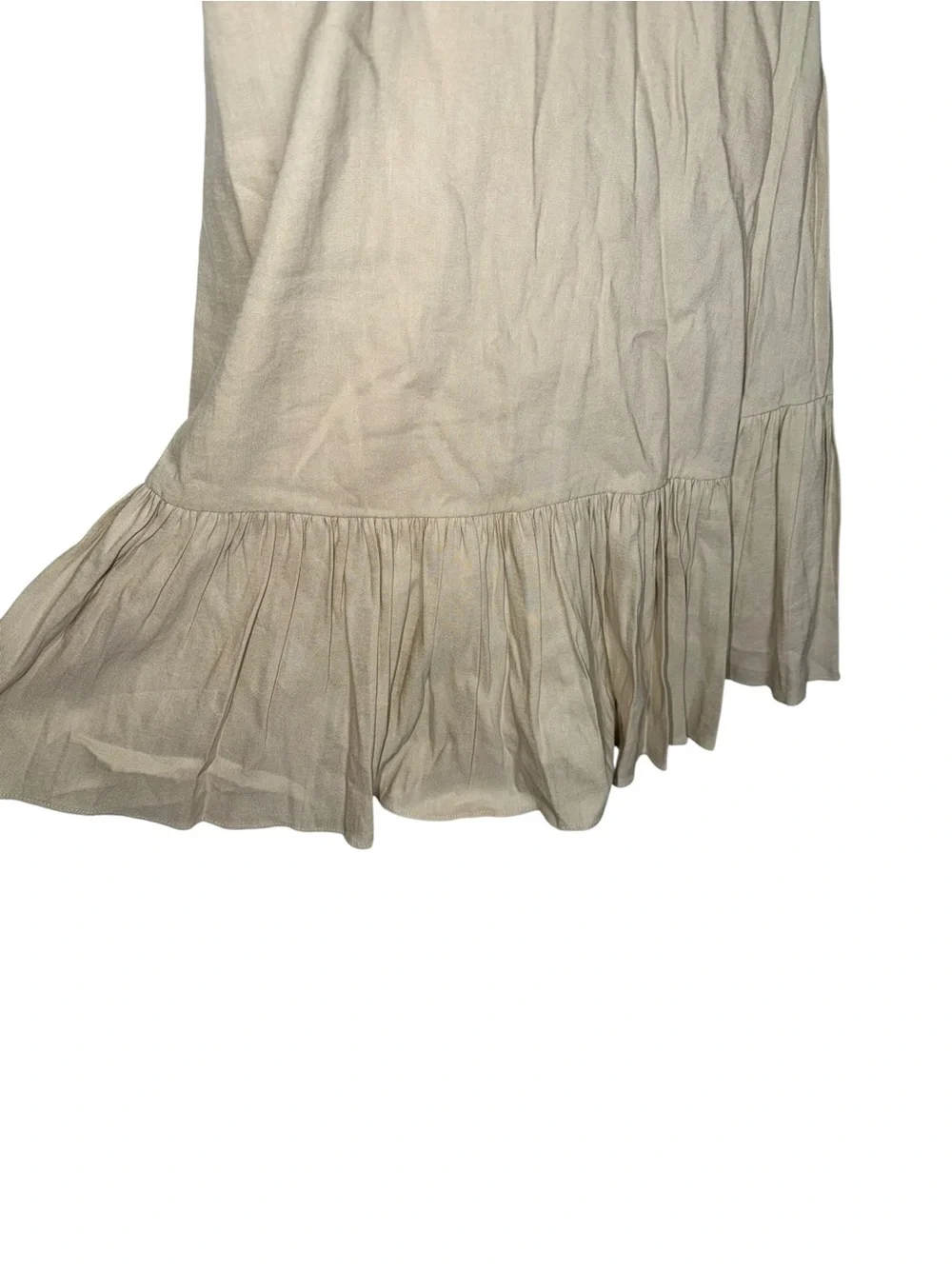 ANTONIO MELANI Beige Wrap Mini Dress with Puff Sleeves - Picture 5 of 6